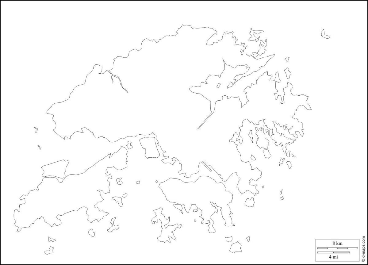 Χονγκ Κονγκ εμφάνιση χάρτη περίγραμμα