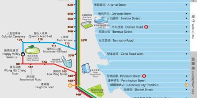 Χονγκ Κονγκ ding ding τραμ χάρτης