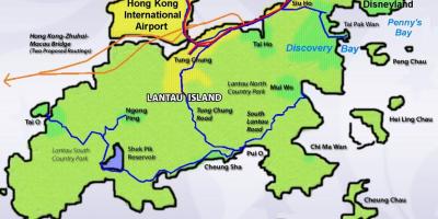 Νησί λαντάου του Χονγκ Κονγκ εμφάνιση χάρτη