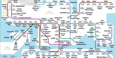 MTR χάρτης του Χονγκ Κονγκ