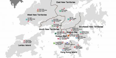 Χάρτης του Χονγκ Κονγκ περιοχές