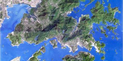 Δορυφορικός χάρτης του Χονγκ Κονγκ