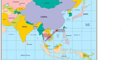 Χονγκ Κονγκ στο χάρτη της ασίας