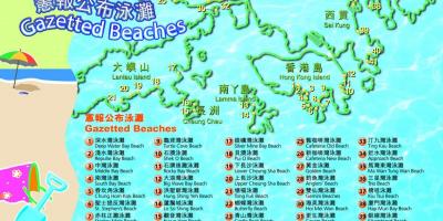 Χάρτης του Χονγκ Κονγκ παραλίες