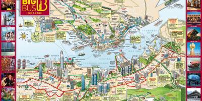 Χονγκ Κονγκ μεγάλη περιοδεία χάρτη