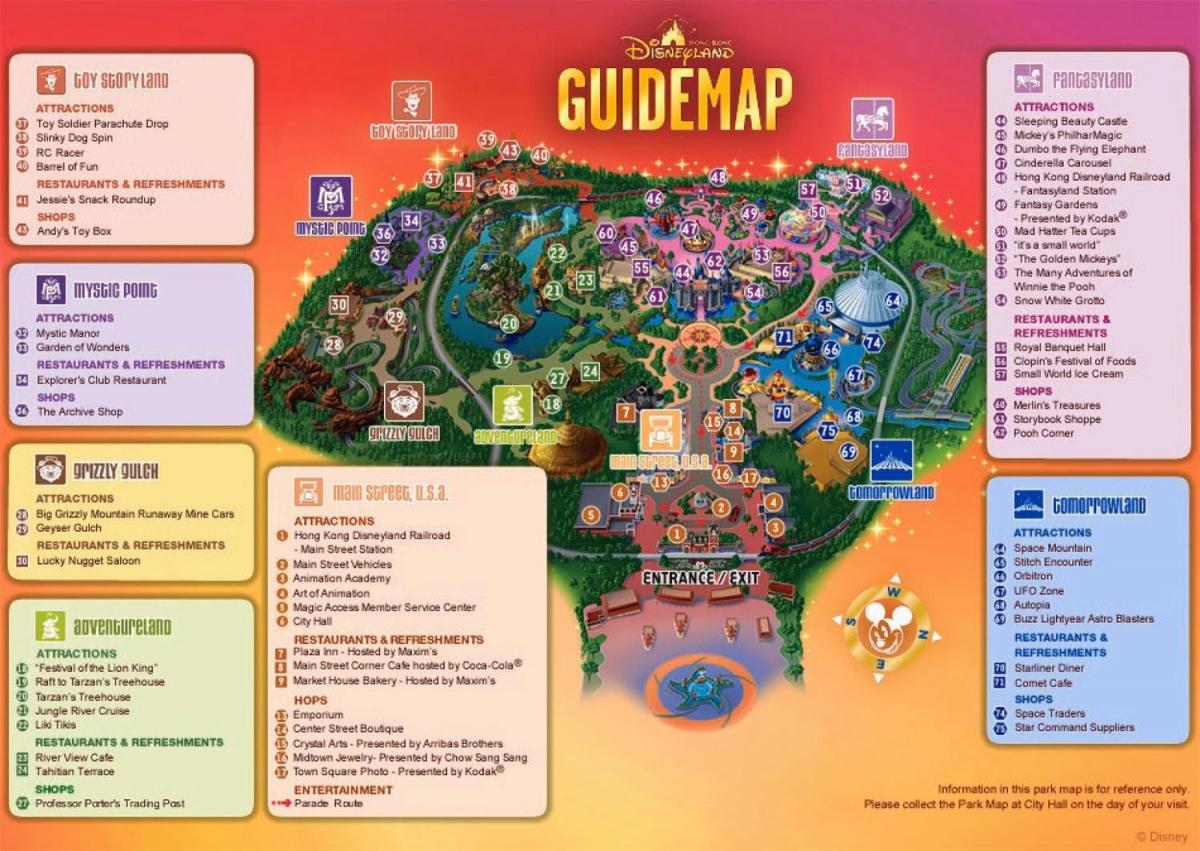 Χονγκ κονγκ Disneyland χάρτης