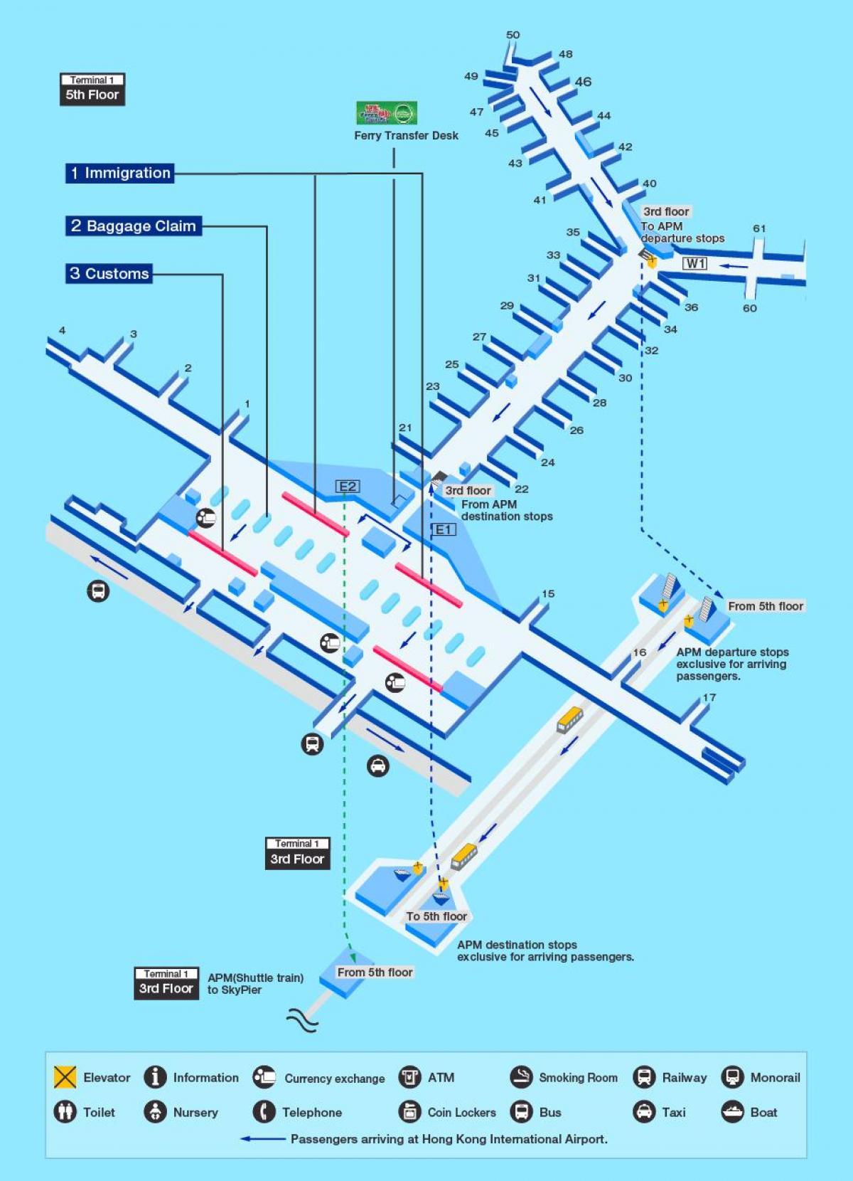 Το αεροδρόμιο του χονγκ Κονγκ πύλη χάρτης