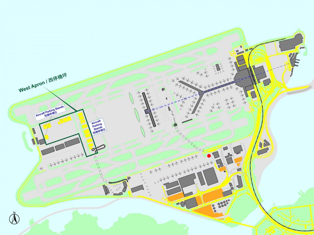 Διεθνές αεροδρόμιο του χονγκ Κονγκ εμφάνιση χάρτη