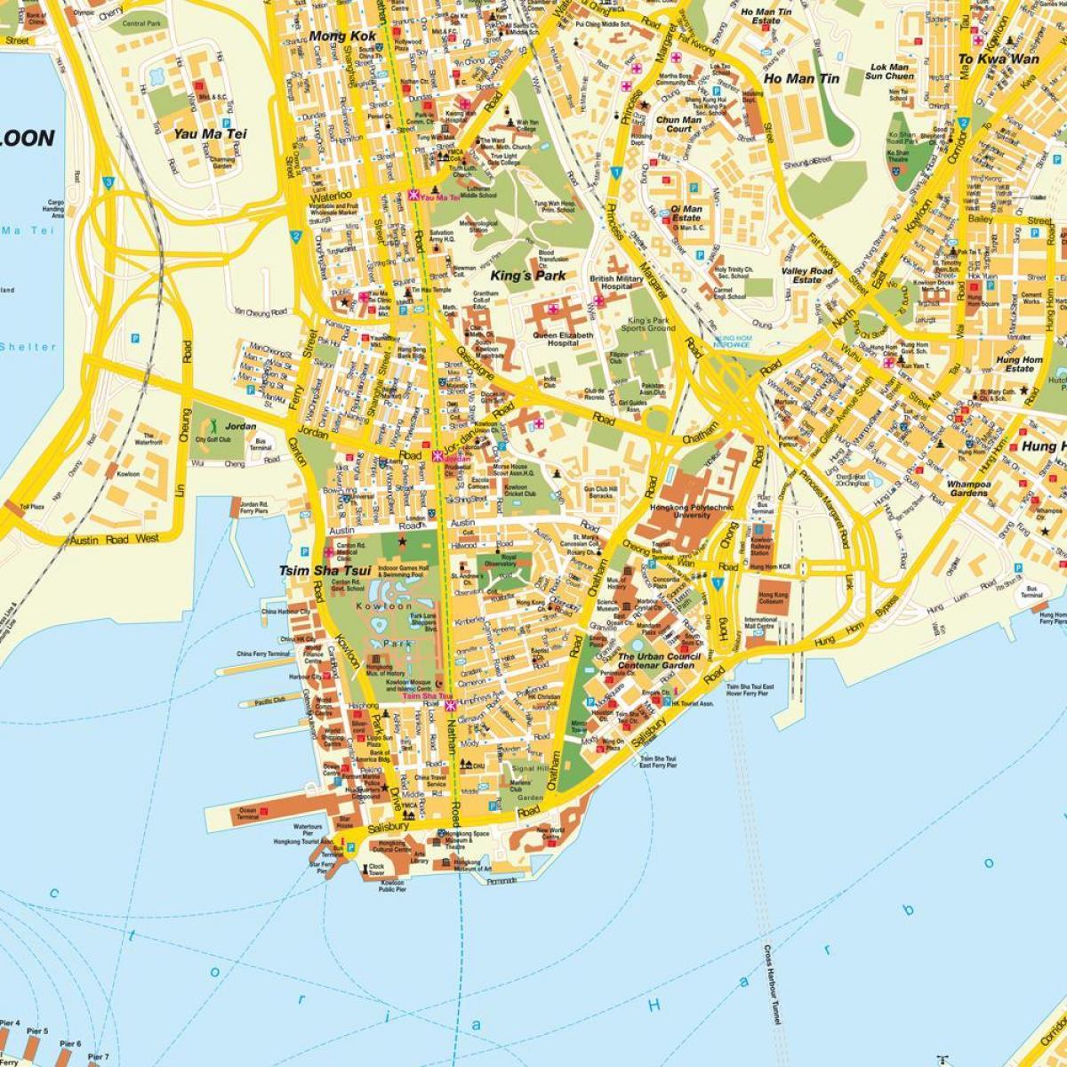 χάρτης της Kowloon Χονγκ Κονγκ