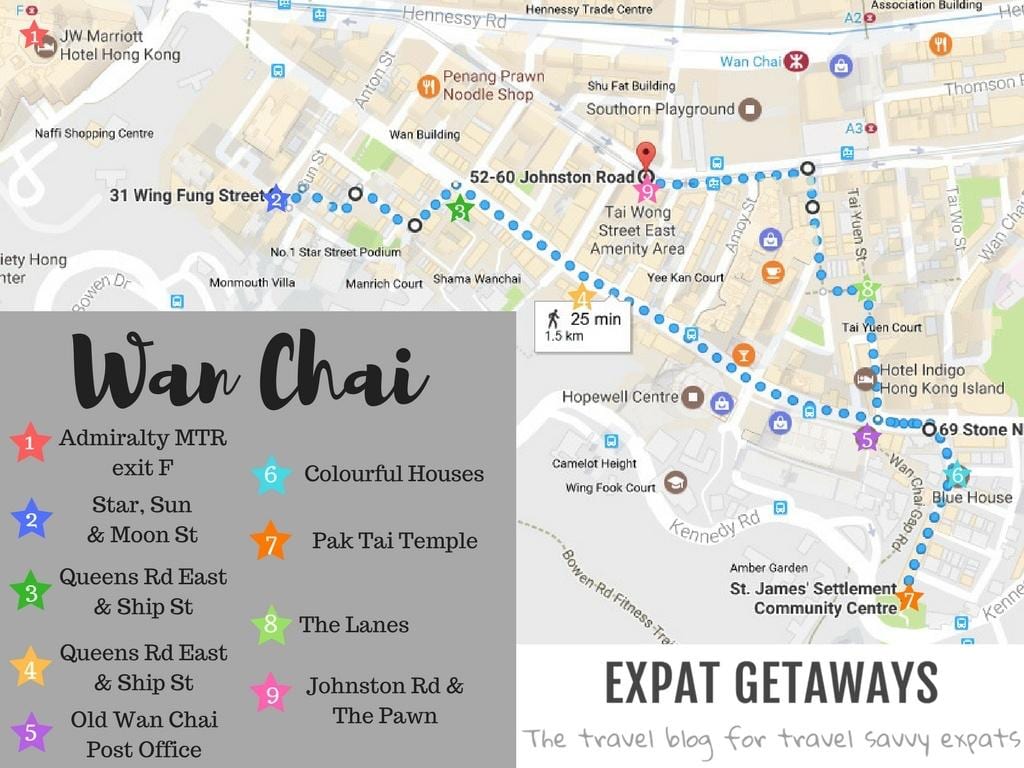 Χονγκ Κονγκ Wan Chai χάρτης