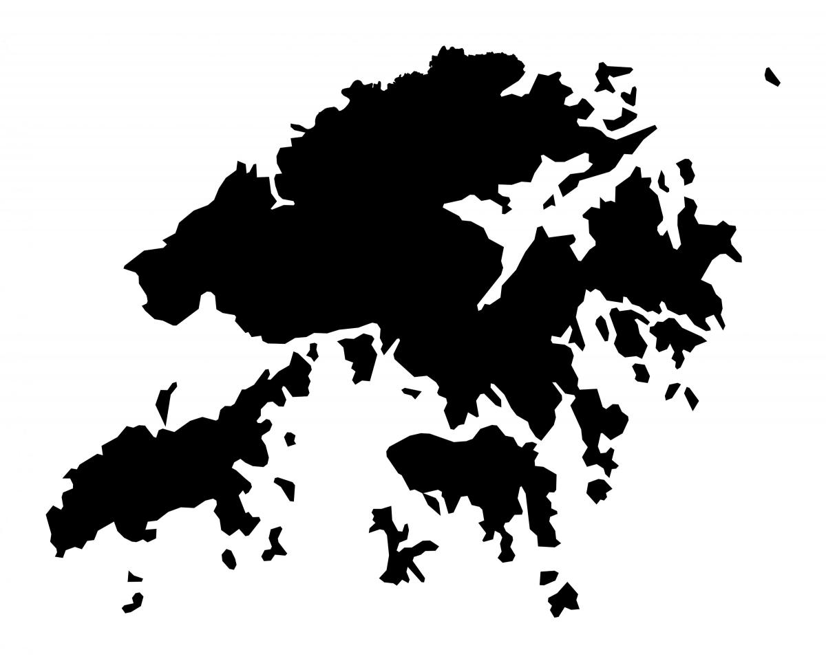 χάρτης του Χονγκ Κονγκ διάνυσμα