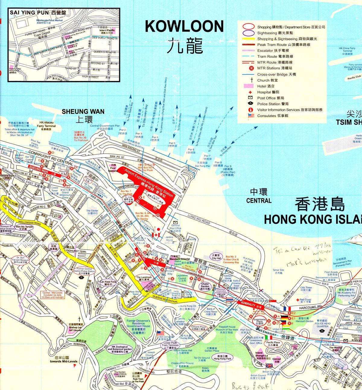 λιμάνι του Χονγκ Κονγκ εμφάνιση χάρτη