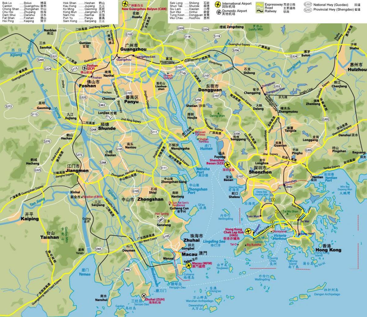 οδικός χάρτης του Χονγκ Κονγκ