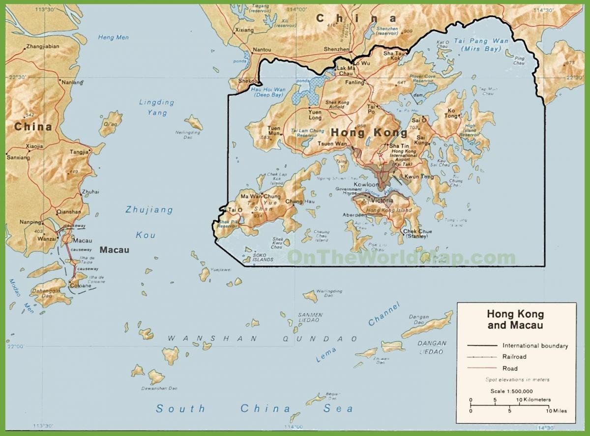 πολιτικός χάρτης του Χονγκ Κονγκ