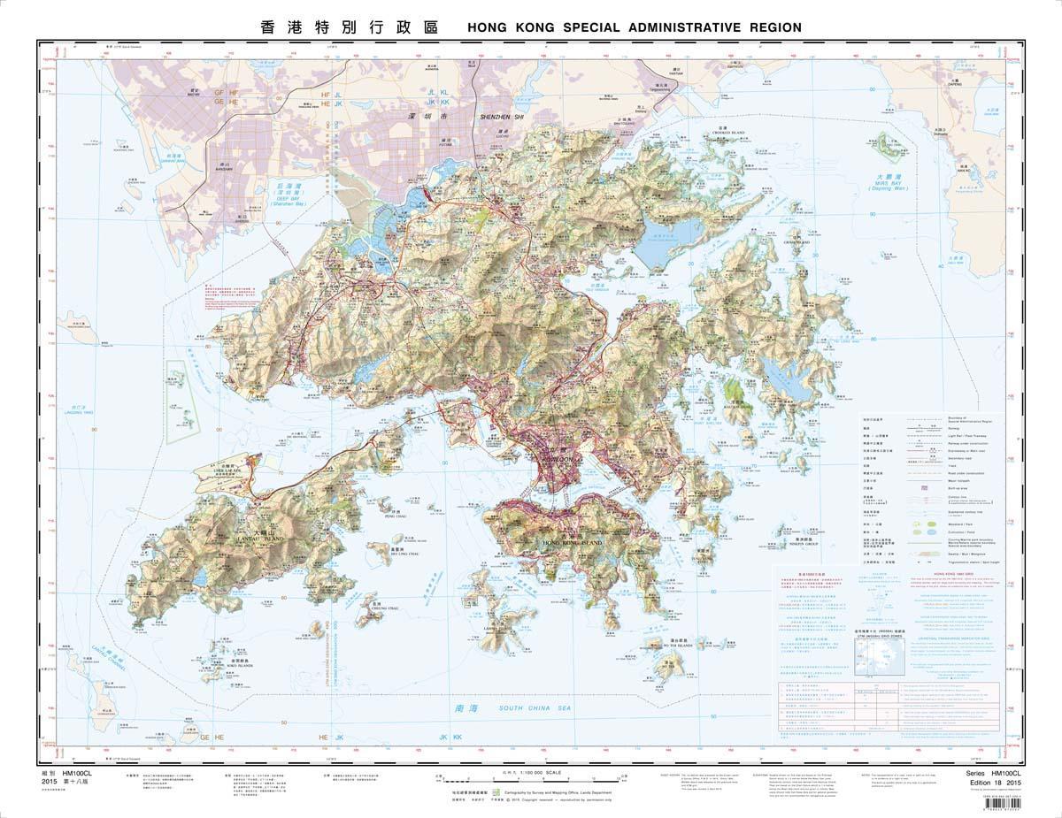 περίγραμμα χάρτη Χονγκ Κονγκ