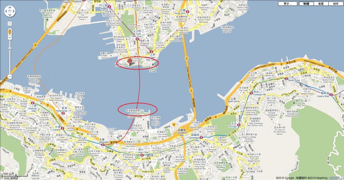 χάρτης της στο λιμάνι victoria, Χονγκ Κονγκ
