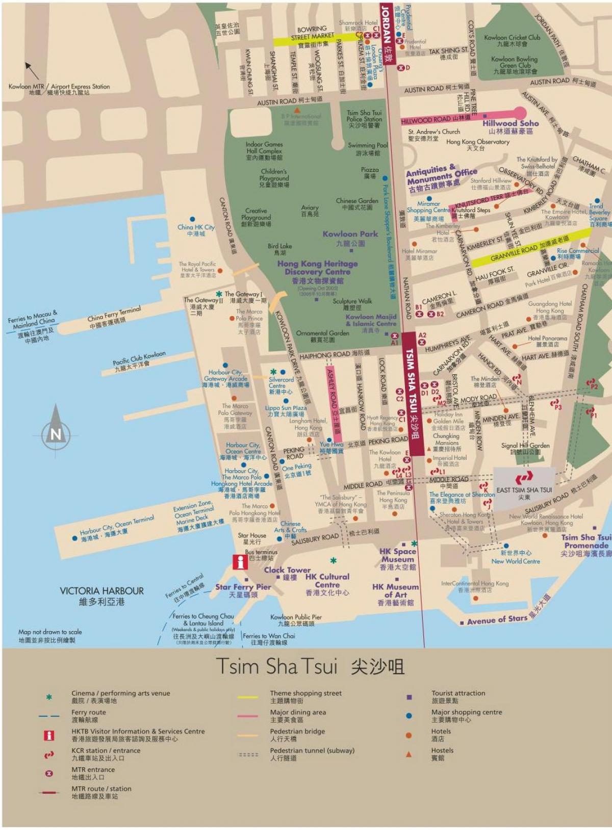 Kowloon, χονγκ Κονγκ εμφάνιση χάρτη
