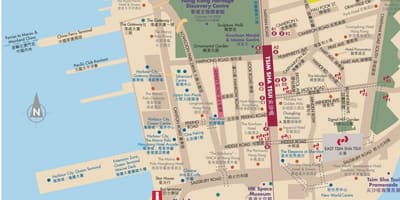 Kowloon, χονγκ Κονγκ εμφάνιση χάρτη