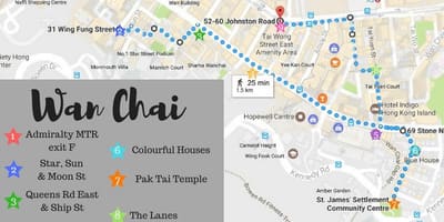 Χάρτης της Wanchai, Χονγκ Κονγκ