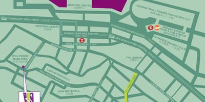 Εμφάνιση χάρτη Hollywood road, Χονγκ Κονγκ