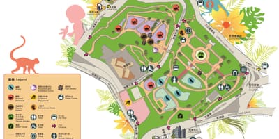Χάρτης της Hong Kong zoological and botanical gardens