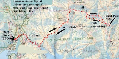 Sai Kung χάρτης του Χονγκ Κονγκ