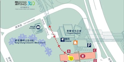 Tung Chung γραμμή MTR χάρτης